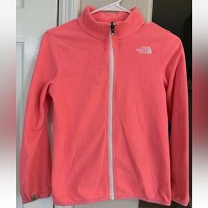 The North Face Girl's Pink Full Zip Fleece Jacket M